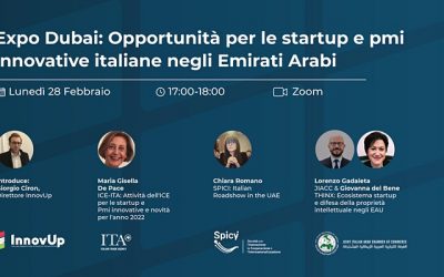 Emirati Arabi: un webinar sulle opportunità per startup e  PMI innovative italiane (28 febbraio)